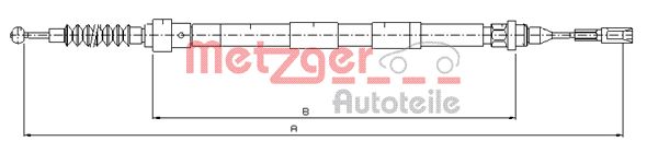 METZGER 10.7620 Seilzug, Feststellbremse