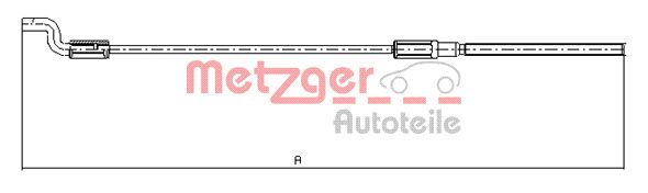 METZGER 10.7621 Seilzug, Feststellbremse
