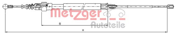 METZGER 10.7625 Seilzug, Feststellbremse