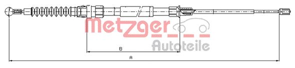 METZGER 10.7626 Seilzug, Feststellbremse