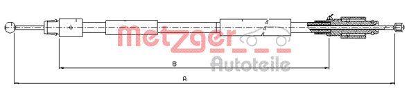 METZGER 10.7630 Seilzug, Feststellbremse