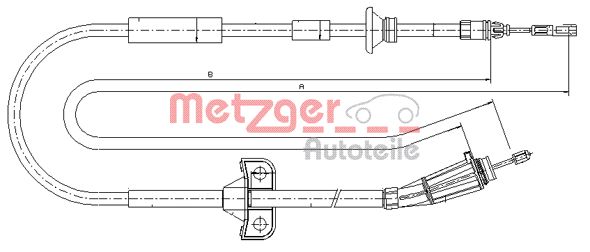 METZGER 10.8065 Seilzug, Feststellbremse
