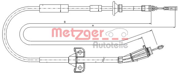 METZGER 10.8066 Seilzug, Feststellbremse
