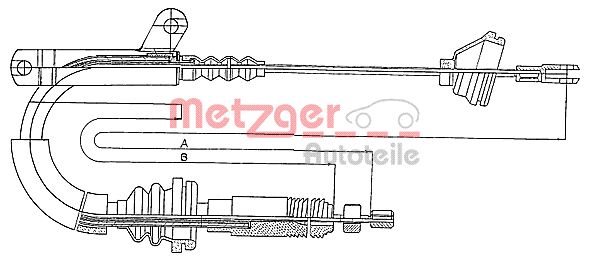 METZGER 10.817 Seilzug, Feststellbremse