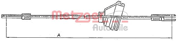 METZGER 10.818 Seilzug, Feststellbremse