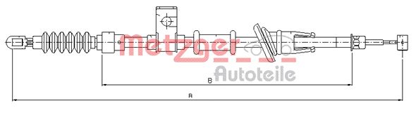 METZGER 10.8222 Seilzug, Feststellbremse