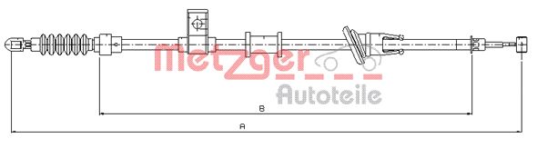 METZGER 10.8223 Seilzug, Feststellbremse