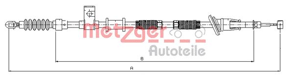 METZGER 10.8224 Seilzug, Feststellbremse