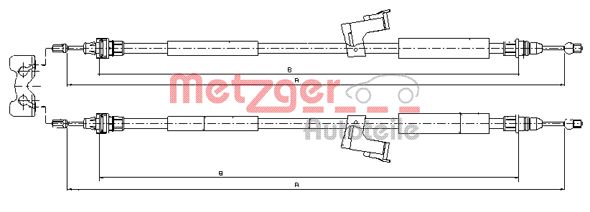 METZGER 10.8225 Seilzug, Feststellbremse