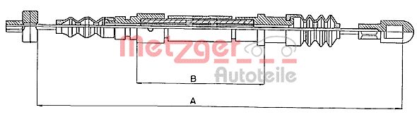 METZGER 10.824 Seilzug, Feststellbremse