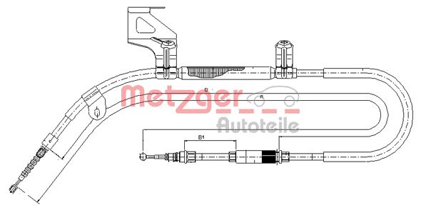 METZGER 10.9040 Seilzug, Feststellbremse