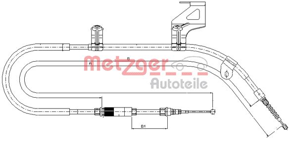 METZGER 10.9041 Seilzug, Feststellbremse