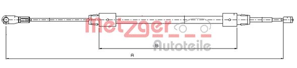 METZGER 10.9321 Seilzug, Feststellbremse