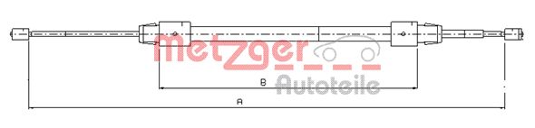 METZGER 10.9323 Seilzug, Feststellbremse