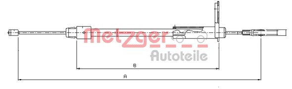 METZGER 10.9326 Seilzug, Feststellbremse