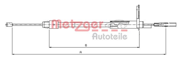METZGER 10.9327 Seilzug, Feststellbremse