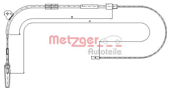 METZGER 10.9328 Seilzug, Feststellbremse