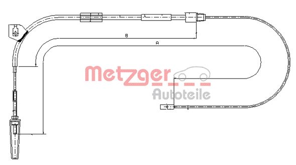 METZGER 10.9330 Seilzug, Feststellbremse