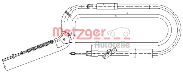 METZGER 10.9332 Seilzug, Feststellbremse