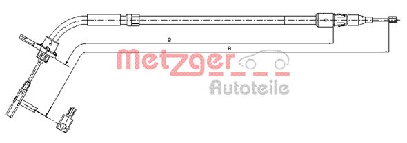 METZGER 10.9333 Seilzug, Feststellbremse