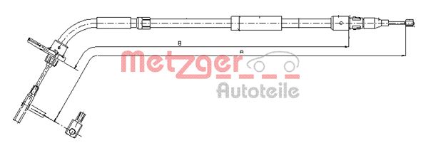 METZGER 10.9334 Seilzug, Feststellbremse