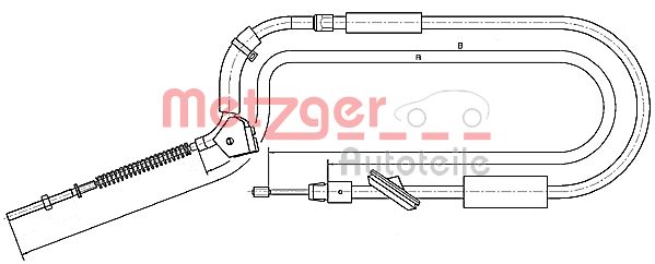METZGER 10.9335 Seilzug, Feststellbremse