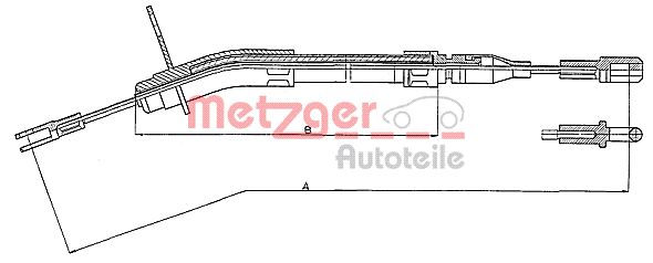 METZGER 10.935 Seilzug, Feststellbremse