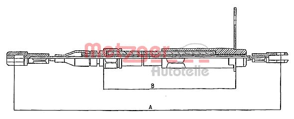 METZGER 10.943 Seilzug, Feststellbremse