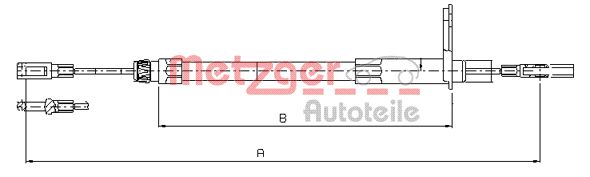 METZGER 10.9431 Seilzug, Feststellbremse