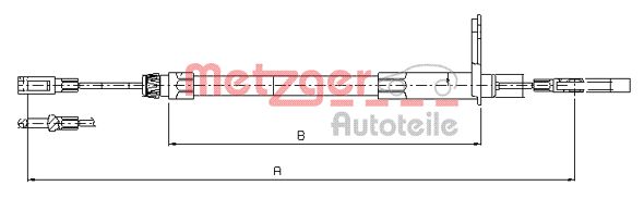 METZGER 10.9432 Seilzug, Feststellbremse