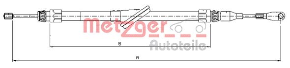 METZGER 10.9433 Seilzug, Feststellbremse