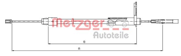 METZGER 10.9434 Seilzug, Feststellbremse