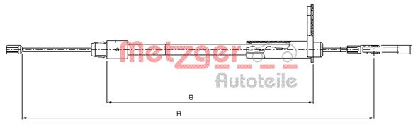 METZGER 10.9435 Seilzug, Feststellbremse