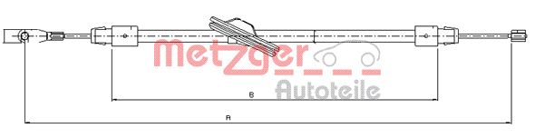 METZGER 10.9436 Seilzug, Feststellbremse