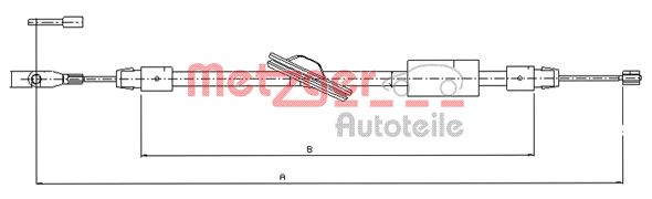 METZGER 10.9437 Seilzug, Feststellbremse