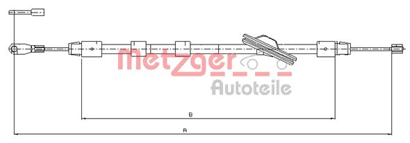 METZGER 10.9439 Seilzug, Feststellbremse