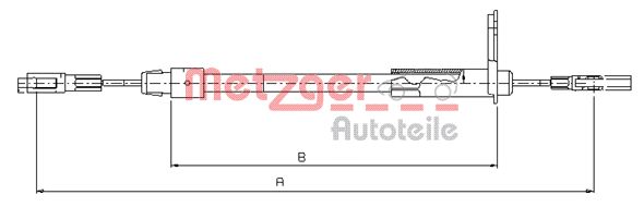 METZGER 10.9441 Seilzug, Feststellbremse
