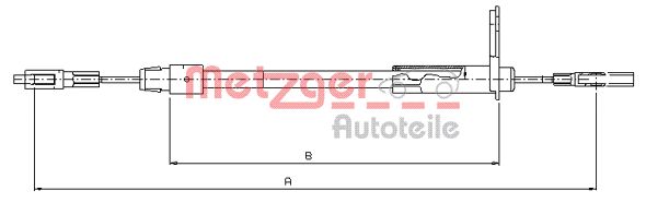 METZGER 10.9442 Seilzug, Feststellbremse