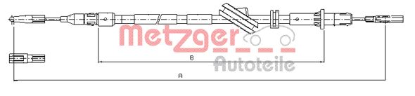 METZGER 10.9444 Seilzug, Feststellbremse
