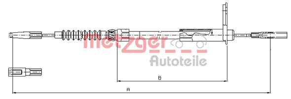 METZGER 10.9455 Seilzug, Feststellbremse