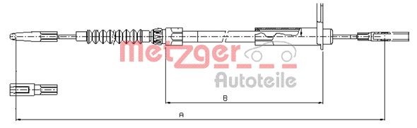 METZGER 10.9456 Seilzug, Feststellbremse