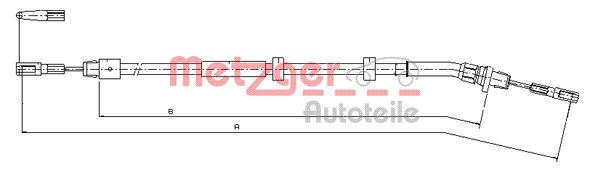 METZGER 10.9513 Seilzug, Feststellbremse