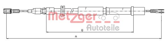 METZGER 10.9832 Seilzug, Feststellbremse
