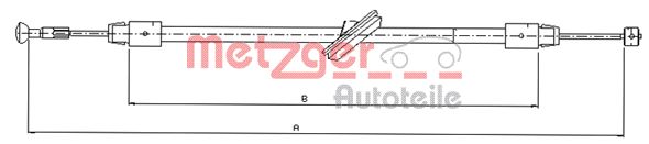 METZGER 10.9834 Seilzug, Feststellbremse
