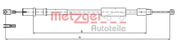 METZGER 10.9837 Seilzug, Feststellbremse