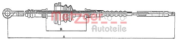 METZGER 10.9845 Seilzug, Feststellbremse