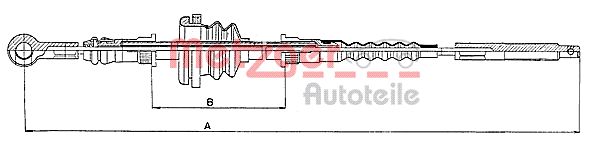 METZGER 10.9846 Seilzug, Feststellbremse