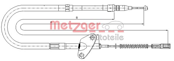 METZGER 10.9872 Seilzug, Feststellbremse