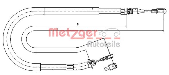 METZGER 10.9873 GREENPARTS Seilzug, Feststellbremse