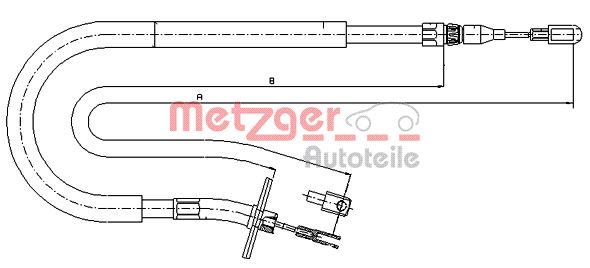 METZGER 10.9875 GREENPARTS Seilzug, Feststellbremse